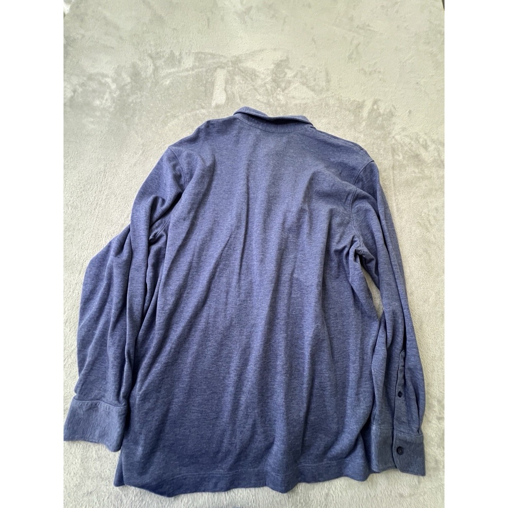 Daniel Cremieux Signature Collection Mens Shirt XL Long Sleeve Polo Blue Cotton - Picture 5 of 5